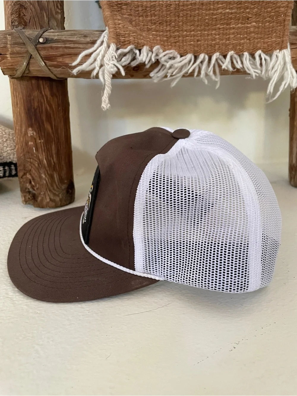 Loser Machine Brown & White Eagle Patch Trucker Hat